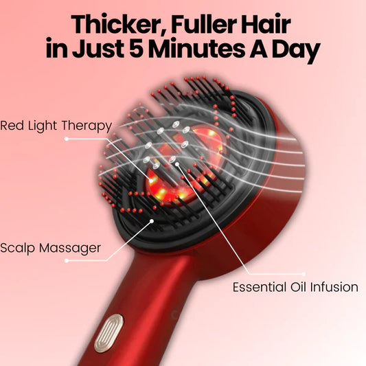 Scalp Massager - Red Light Massaging Brush